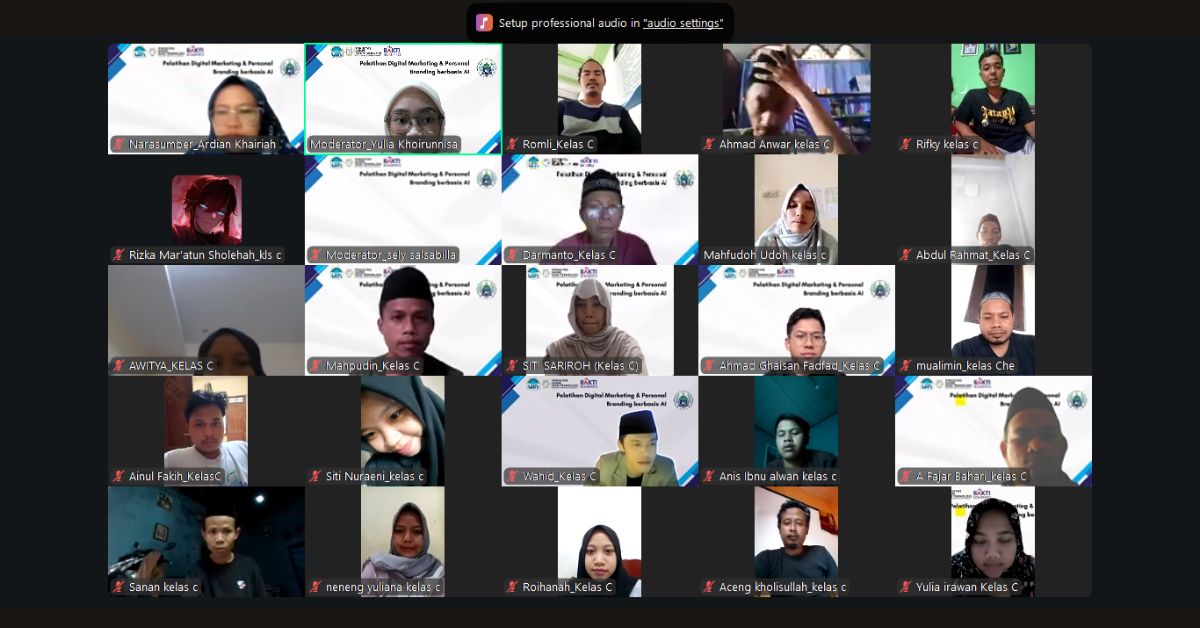FST UIN Jakarta dan BAKTI Komdigi Perkuat Literasi Digital Pesantren melalui Pelatihan Digital Marketing dan Personal Branding Berbasis AI pada Pesantren