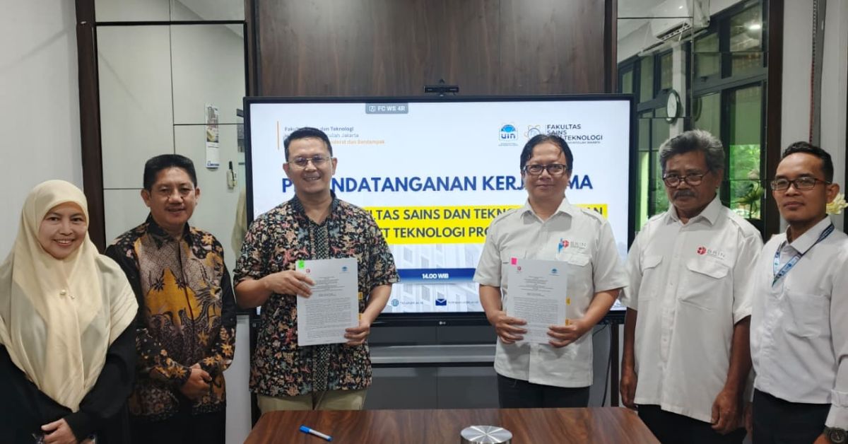 Eksplorasi Mikroba Lingkungan Radiasi, FST UIN Jakarta dan Pusat Riset Teknologi Proses Radiasi BRIN Resmi Teken Kerja Sama Riset Bioprospeksi