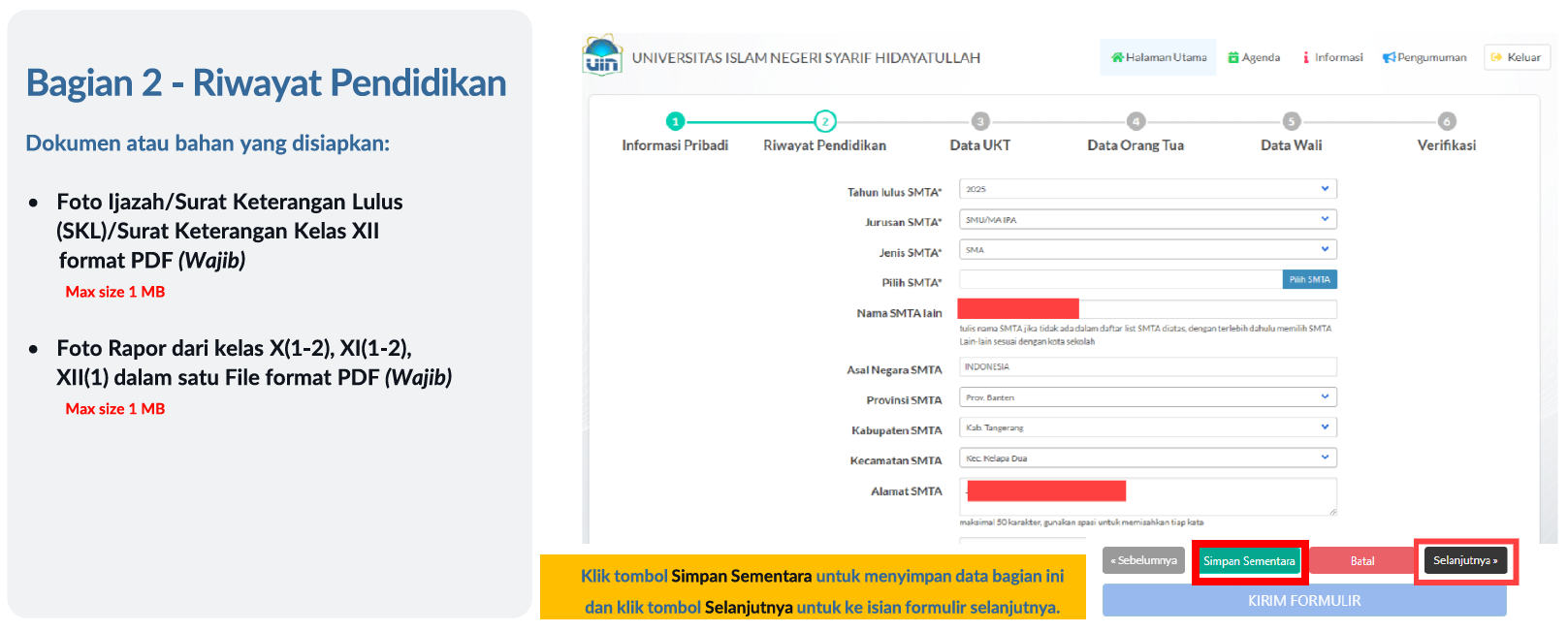 Data Riwayat Pendidikan