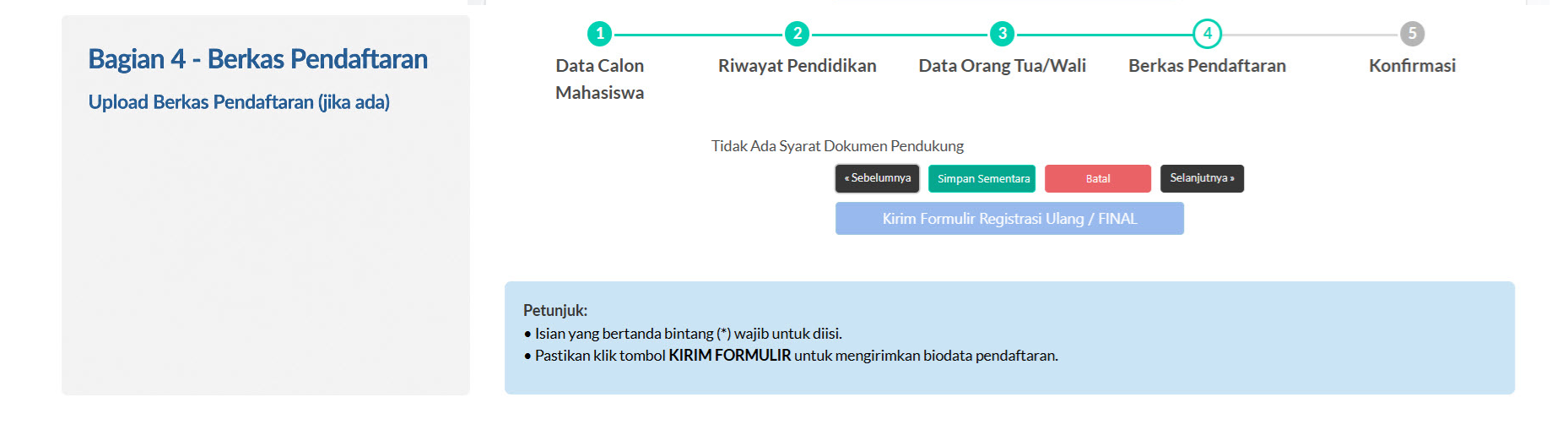 Data Berkas Pendaftaran