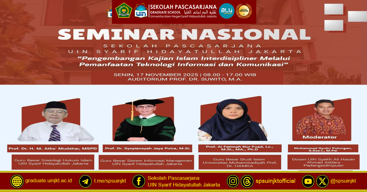 National Seminar "Development of Interdisciplinary Islamic Studies through the Utilization of Information and Communication Technology"