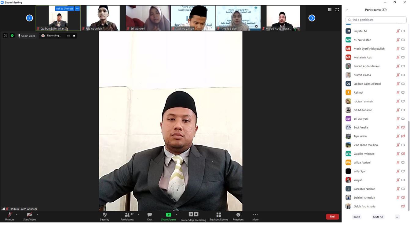 Qolbun Salim Alfaruqi Berhasil Raih Predikat Penulis Skripsi Terbaik