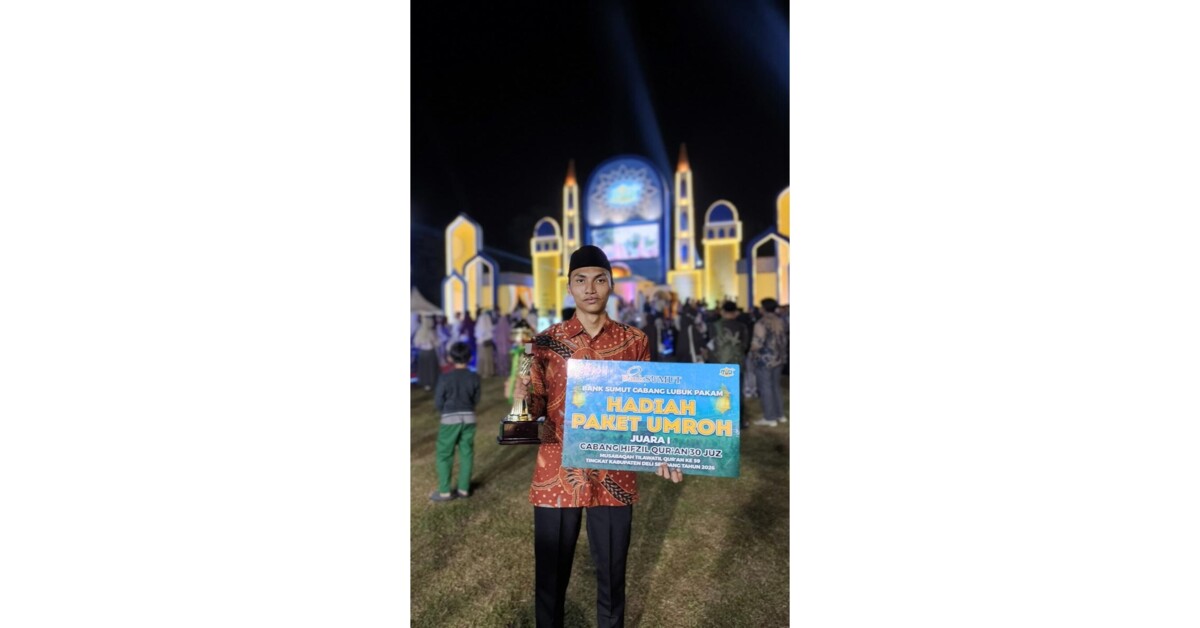 Anggota LSO MAQRA FDI UIN Jakarta Raih Juara 1 MHQ 30 Juz di MTQ Kabupaten Deli Serdang 2026