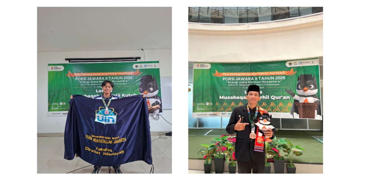 Dua Mahasiswa FDI UIN Jakarta Naik Podium di PORSI Jawara 2026, Raih Juara III MSQ dan MQK