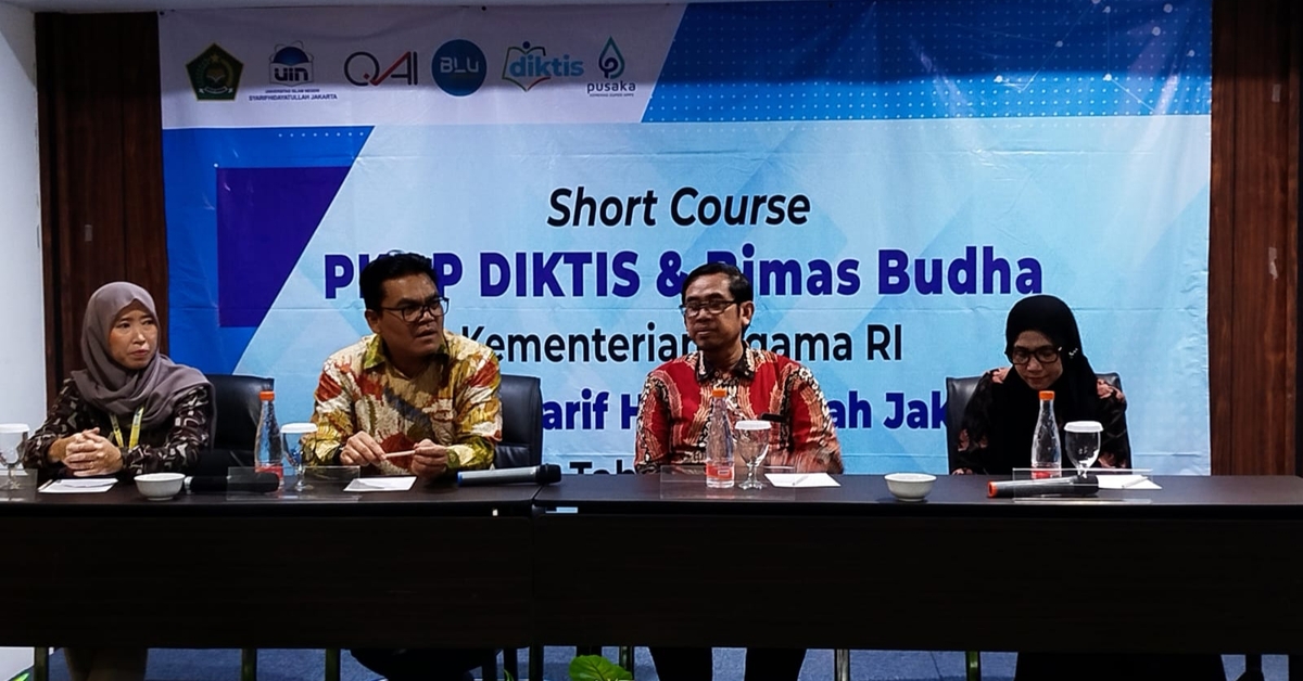 Short Course PKDP DIKTIS dan Bimas Budha 2025, Rektor UIN Jakarta Dorong Inovasi dan Kolaborasi Dosen Pemula