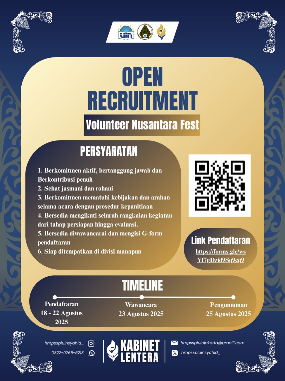 Open Recruitment Volunteer Nusantara Fest