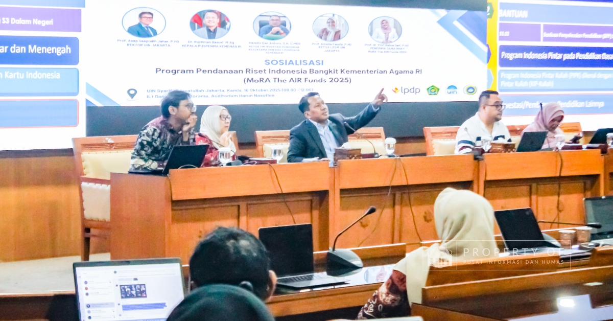 UIN Jakarta dan PUSPENMA Kemenag Sosialisasikan Program Pendanaan Riset MoRA The AIR Funds 2025