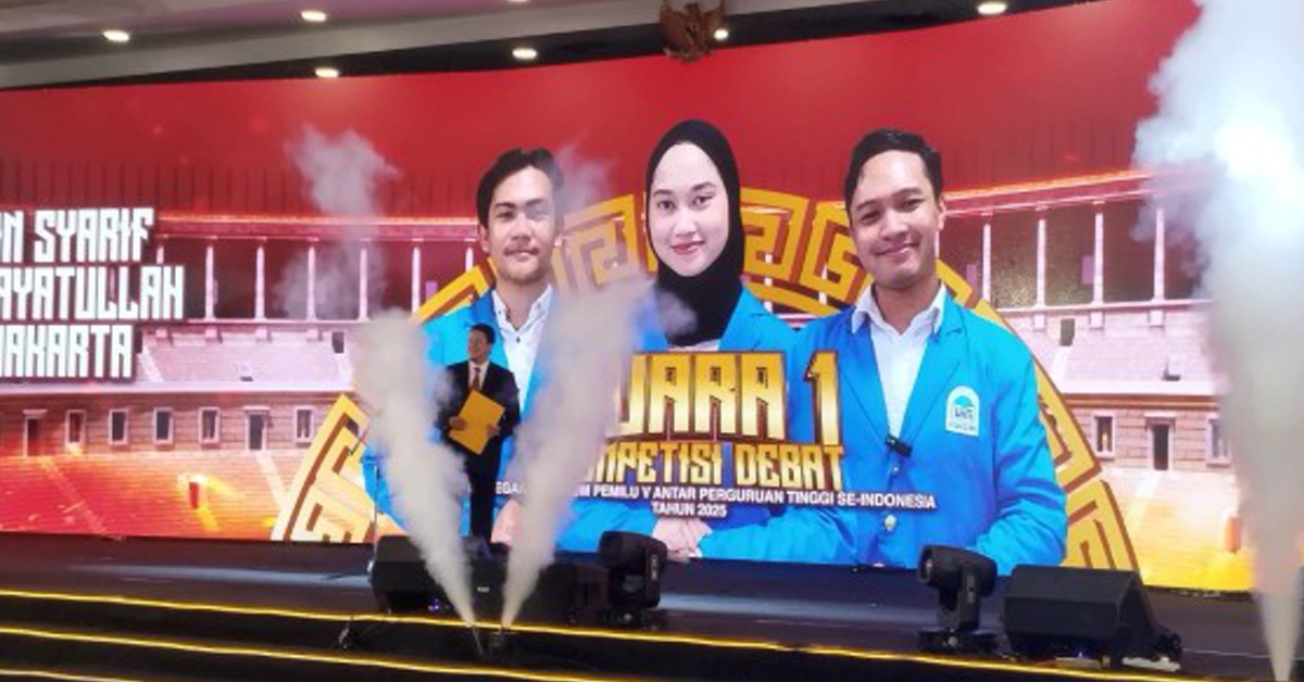 Digelar Bawaslu, Delegasi UIN Jakarta Juarai Kompetisi Debat Nasional 
