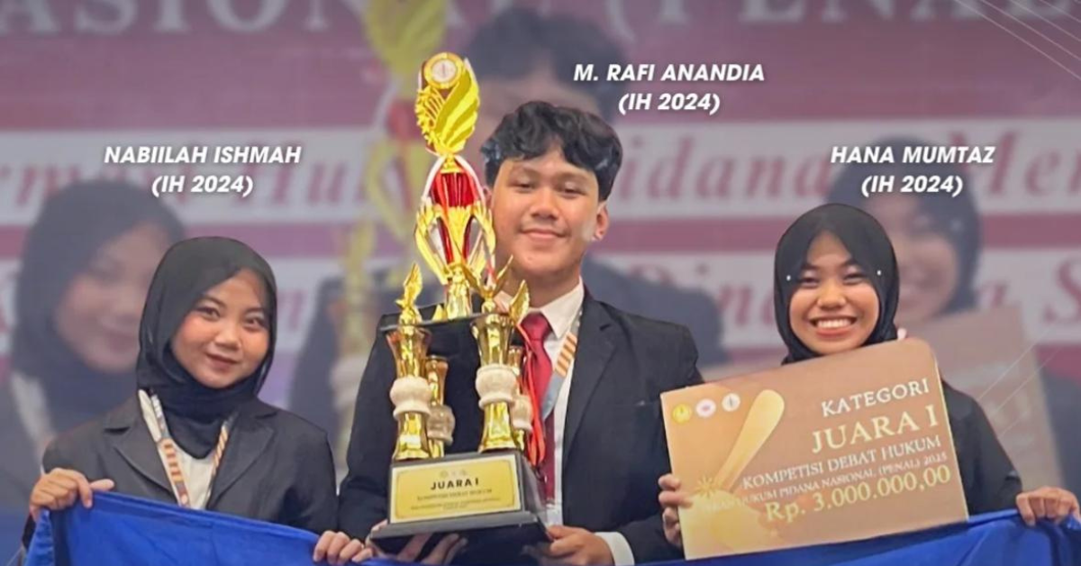 Team MCC FSH UIN Jakarta Sabet Juara 1 Debat Hukum di Pekan Pidana Nasional Unsoed 2025