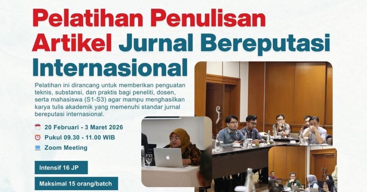 Pelatihan Penulisan Artikel Jurnal Bereputasi Internasional