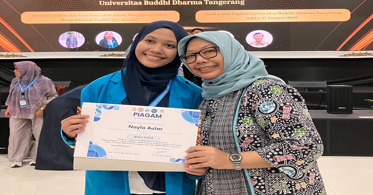 Mahasiswa PBSI FITK UIN Jakarta Raih Penghargaan Artikel Terbaik di Konferensi Internasional APPBIPA Banten