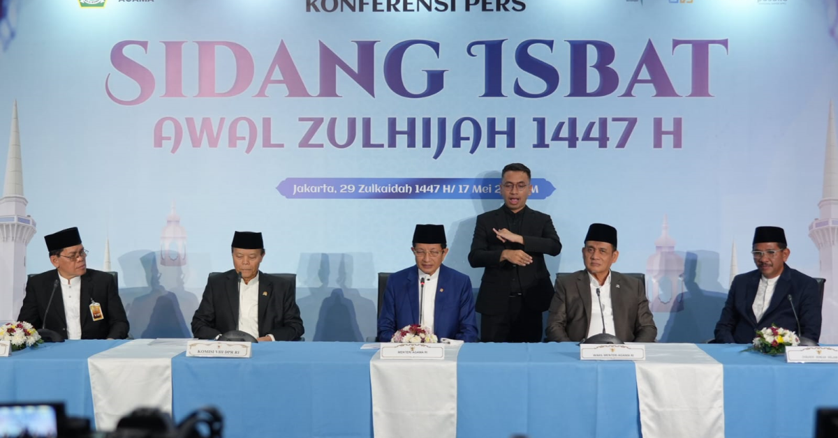 Sidang Isbat Tetapkan 1 Zulhijjah 1447 H Jatuh pada 18 Mei 2026, Iduladha 27 Mei