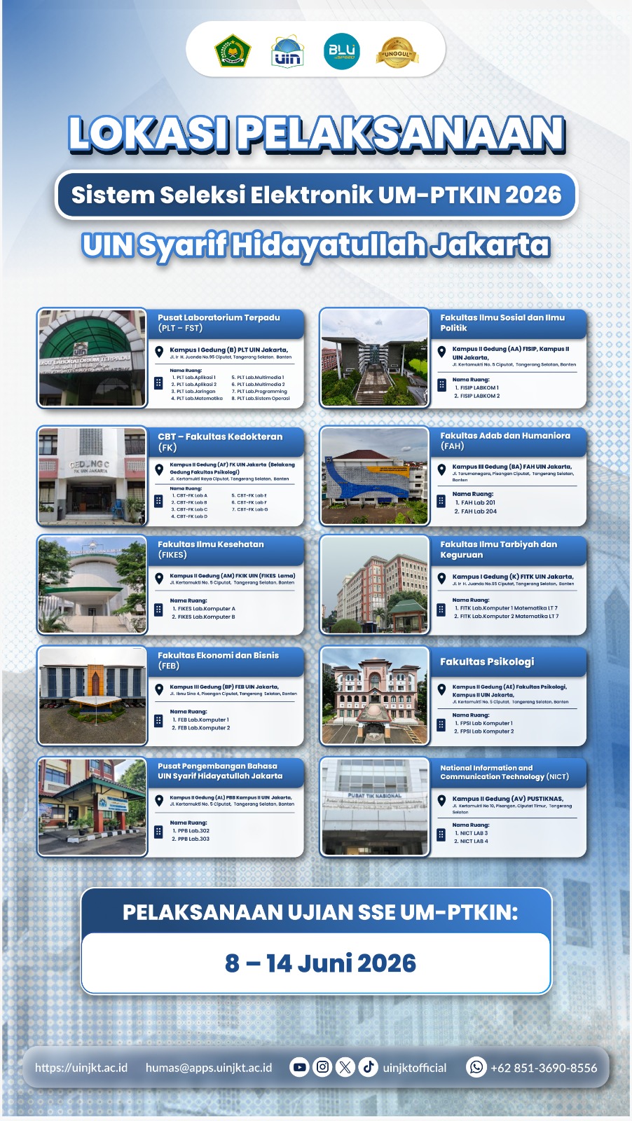 Informasi Lokasi SSE UM-PTKIN 2025