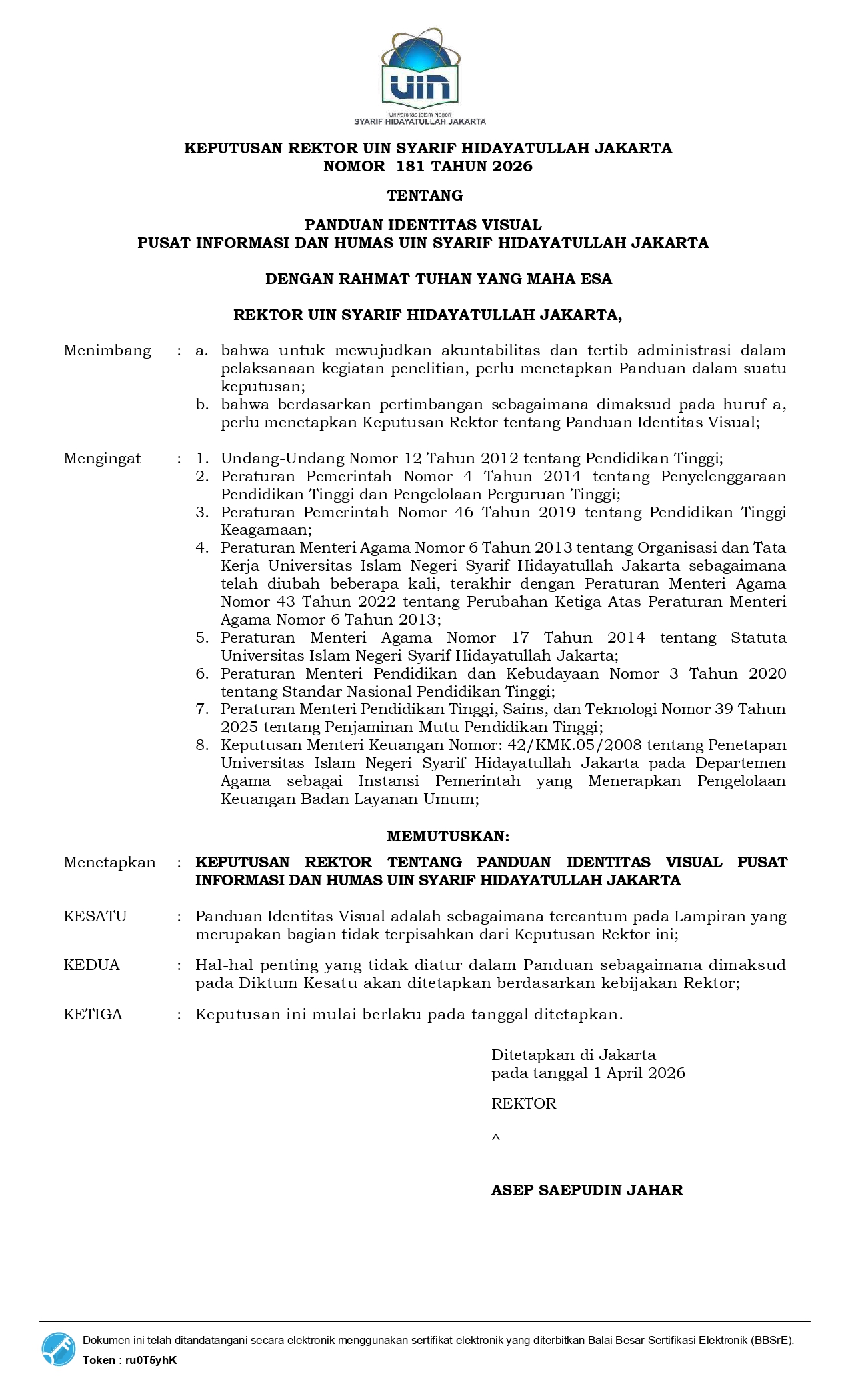 Dasar Hukum