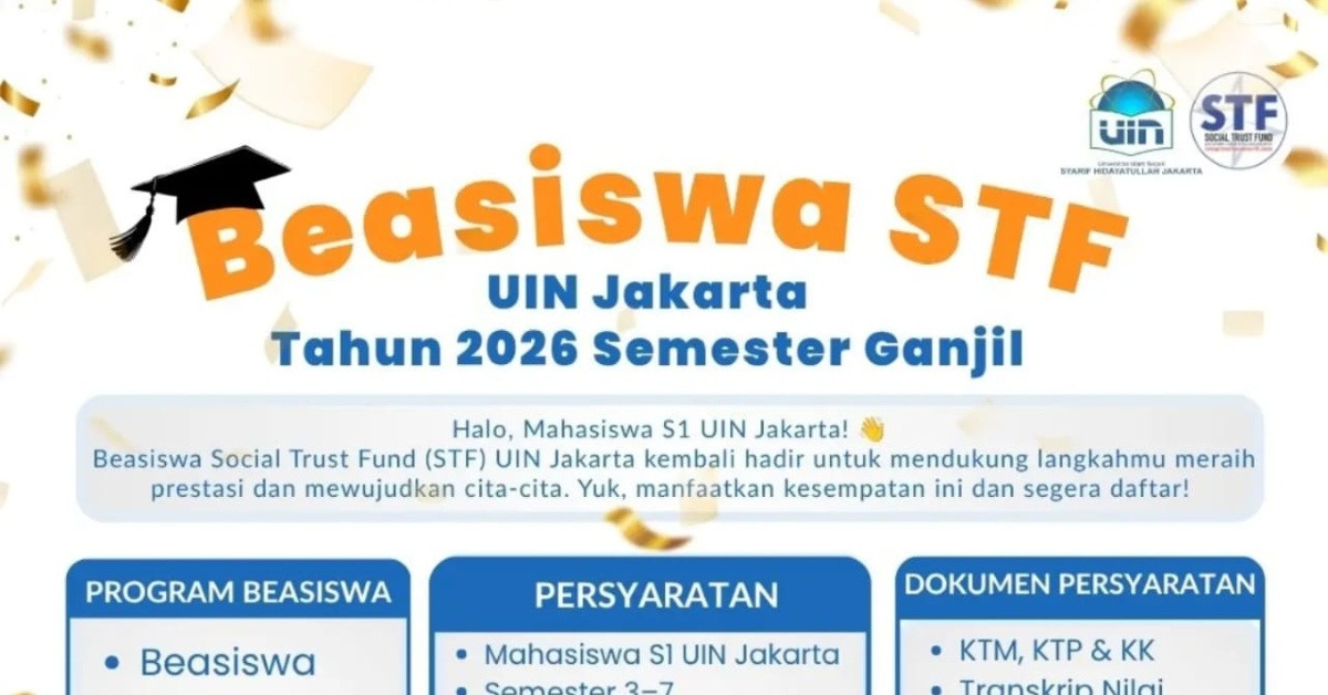 PENDAFTARAN BEASISWA STF UIN JAKARTA 2026