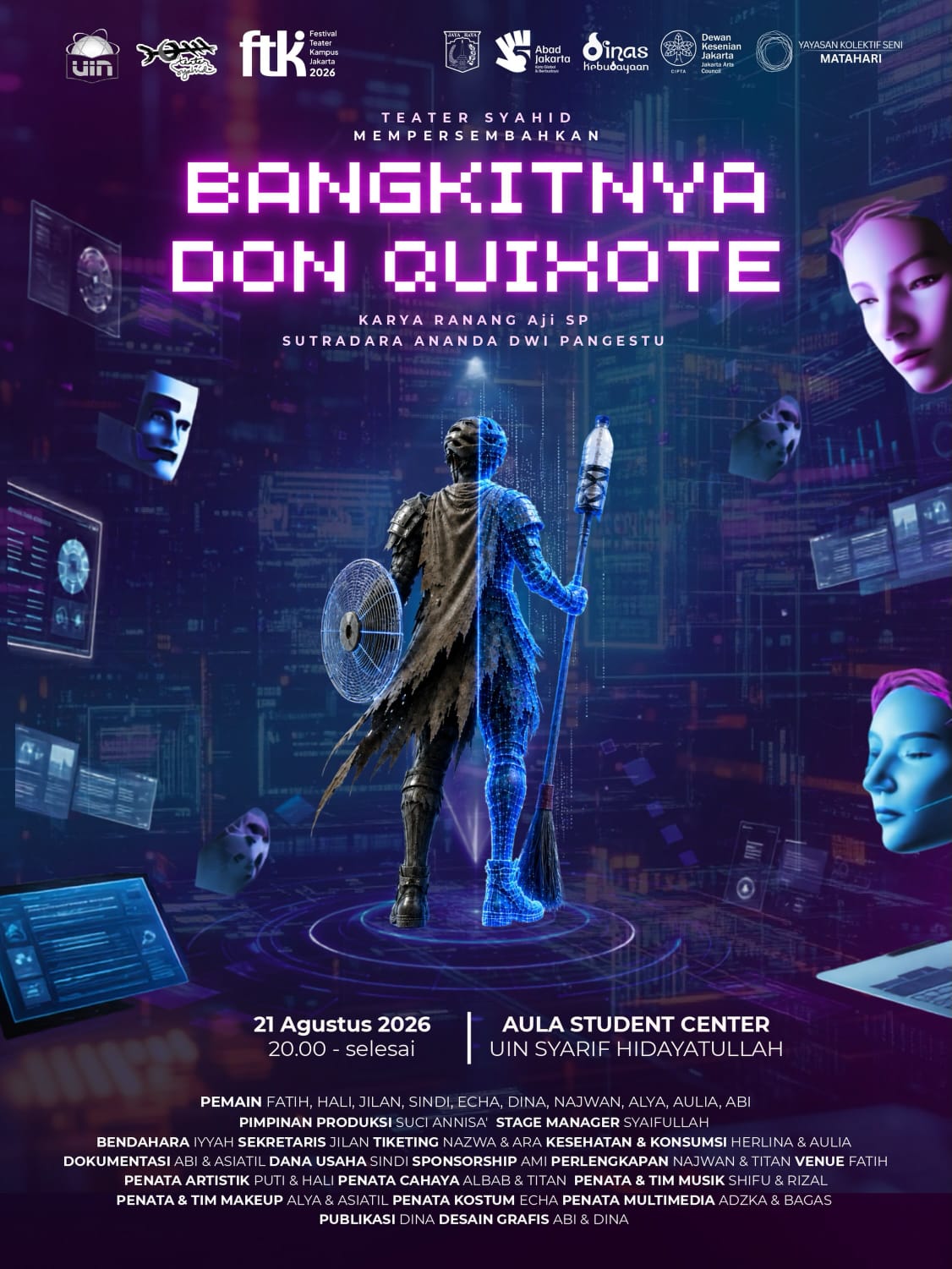 Poster Teater Syahid - Bangkitnya Don Quixote