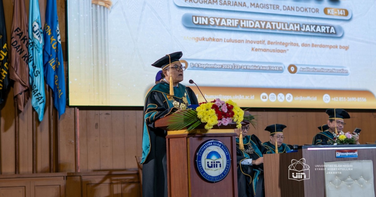 Wisuda ke-141, Rektor UIN Jakarta Bekali Lulusan dengan Tiga Nilai Utama