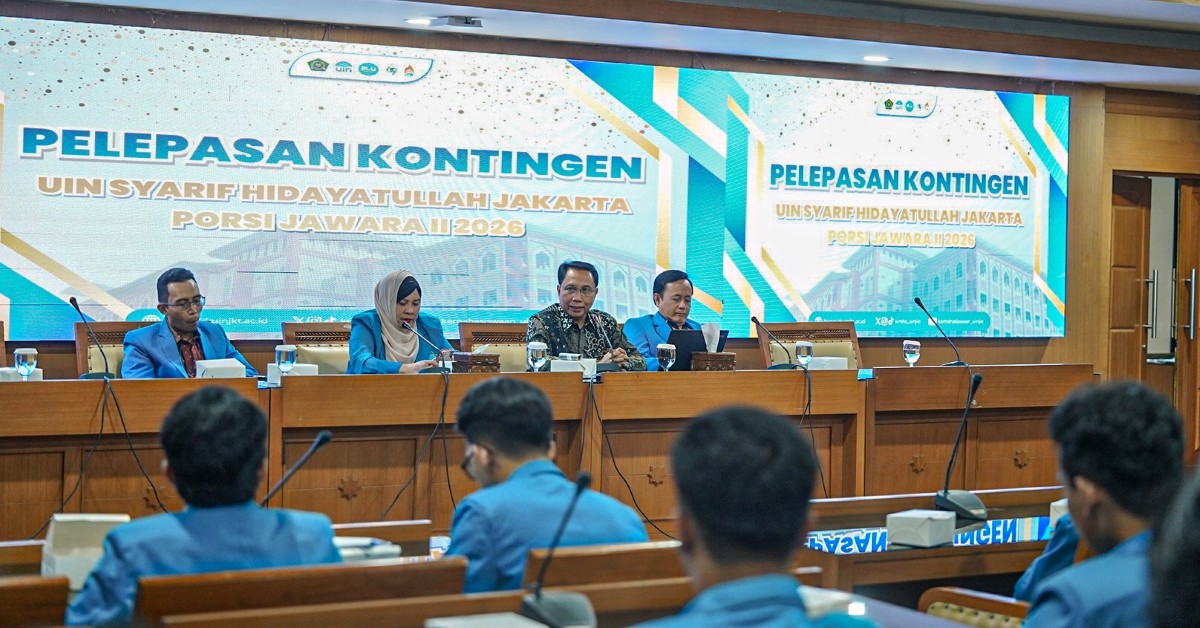 Resmi Dilepas, Kontingen UIN Jakarta Siap Berlaga di Kompetisi Mahasiswa PTKIN se-Jawa Madura