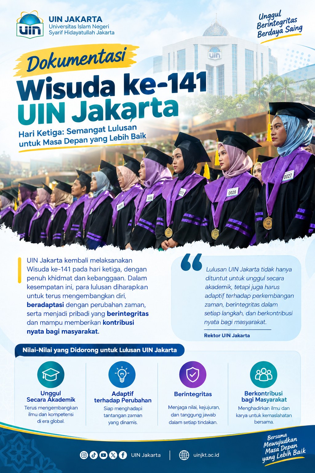 Dokumentasi Wisuda ke-141 UIN Syarif Hidayatullah Jakarta Hari Ketiga