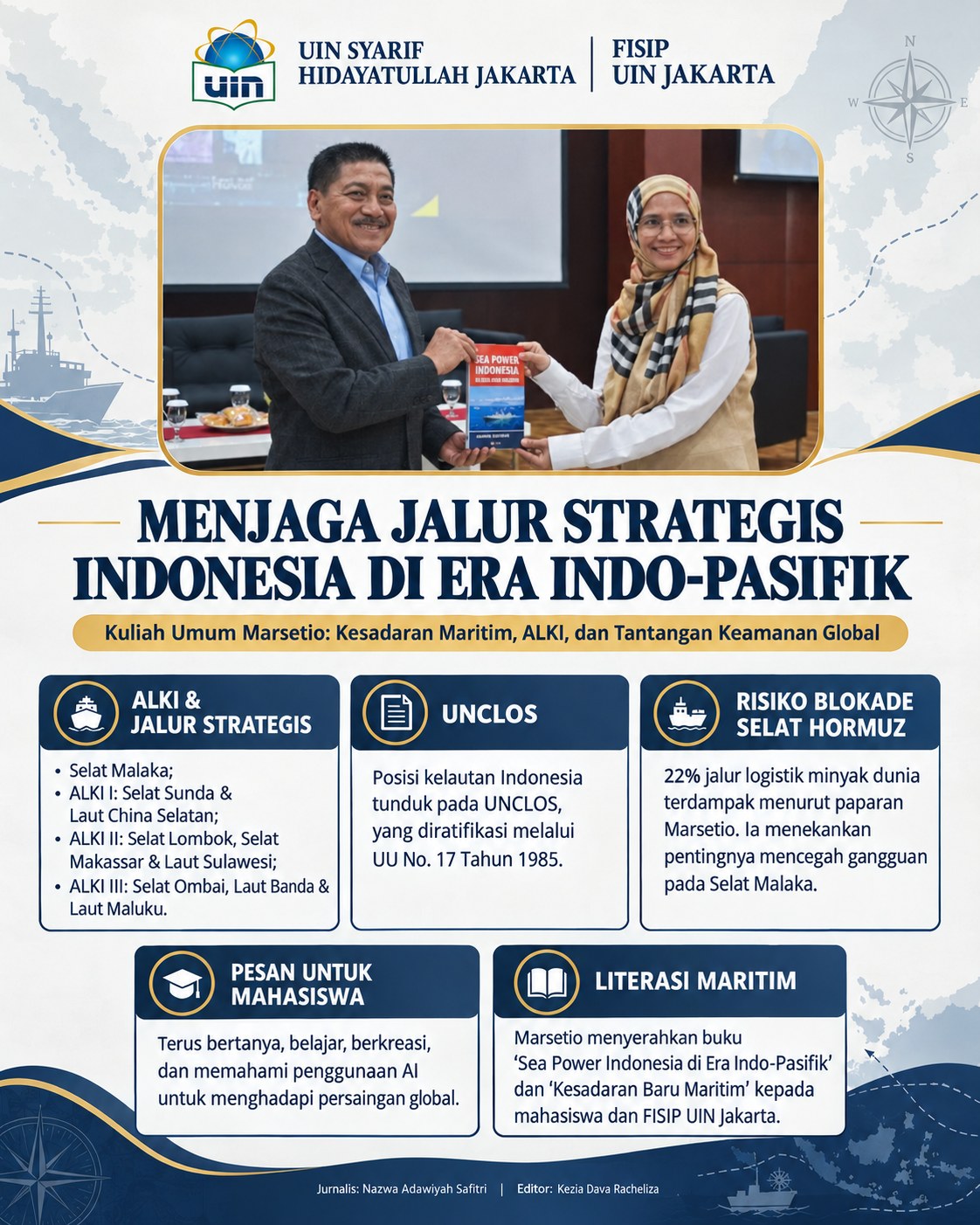 Efek Geopolitik Global, Seminar FISIP UIN Jakarta Soroti Pentingnya Kedaulatan Maritim Nasional