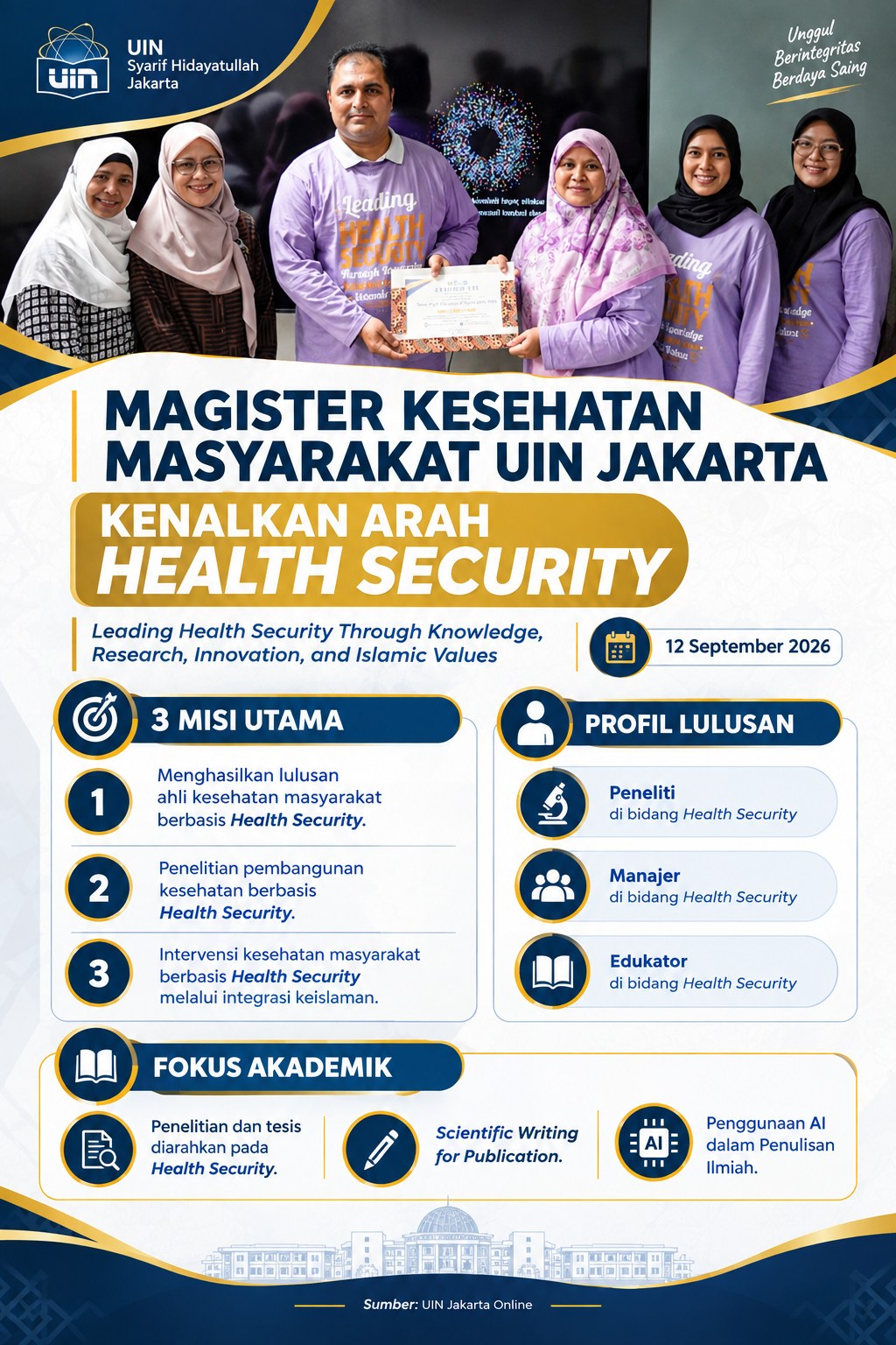 Magister Kesehatan Masyarakat UIN Jakarta Kenalkan Arah Health Security kepada Mahasiswa Baru