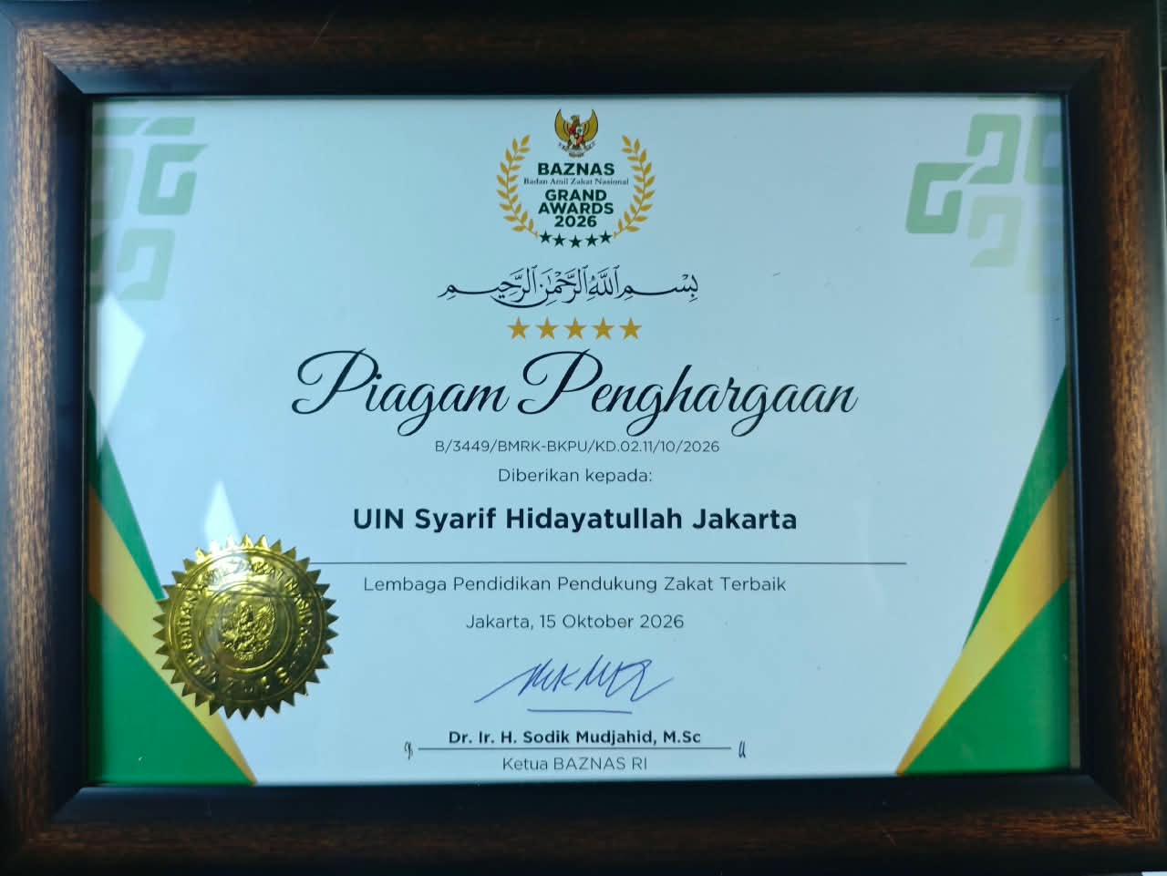 BAZNAS Award 2026