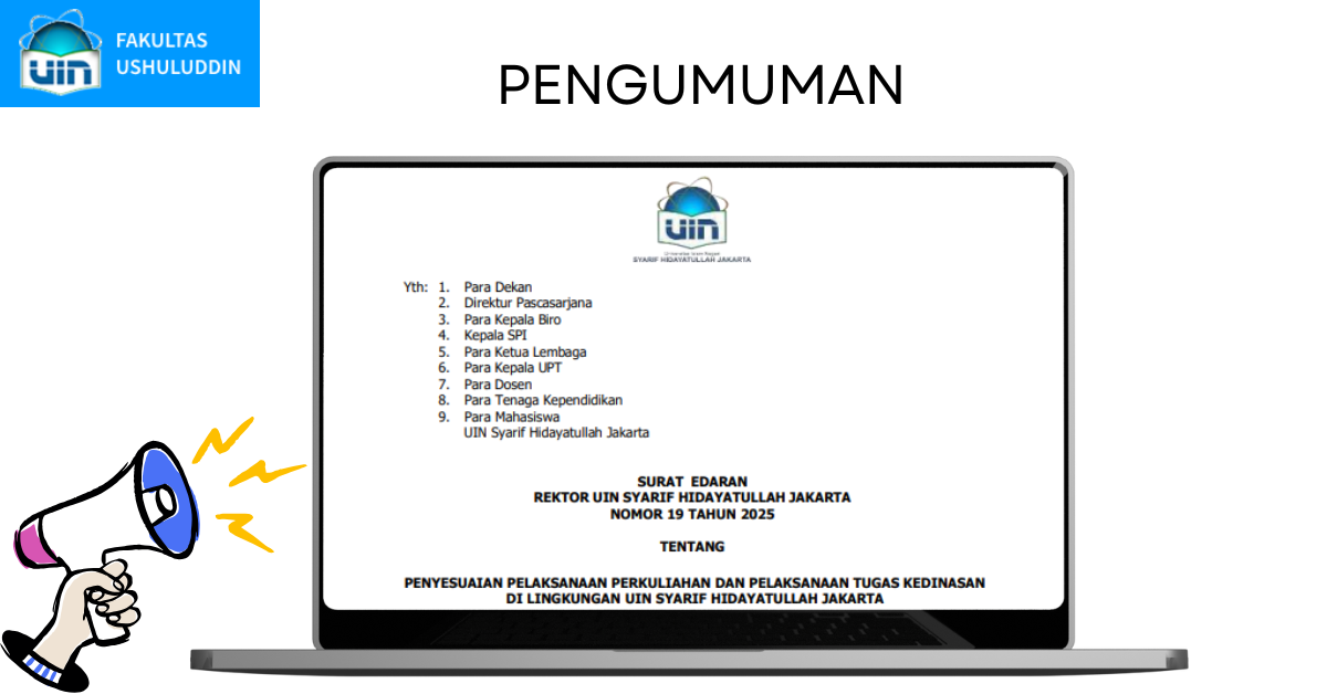 PENYESUAIAN PELAKSANAAN PERKULIAHAN DAN PELAKSANAAN TUGAS KEDINASAN DI LINGKUNGAN UIN SYARIF HIDAYATULLAH JAKARTA 