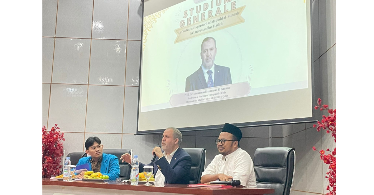 Gelar Studium Generale, HMPS Ilmu Hadis Fakultas Ushuluddin UIN Jakarta Hadirkan Kajian Maqashid Sunnah dari Guru Besar Fikih Qatar