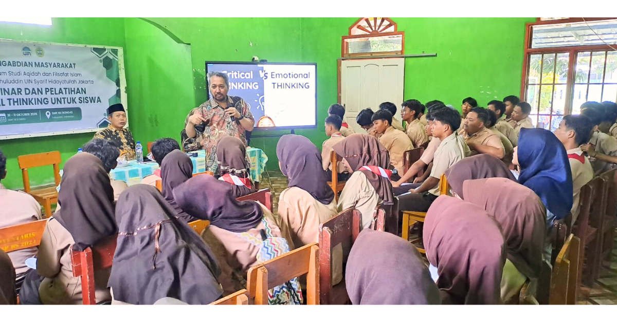 AFI UIN Jakarta Gelar Workshop Berpikir Kritis di SMK NU Bongas, Bahas Dampak Judol dan Pornografi Digital