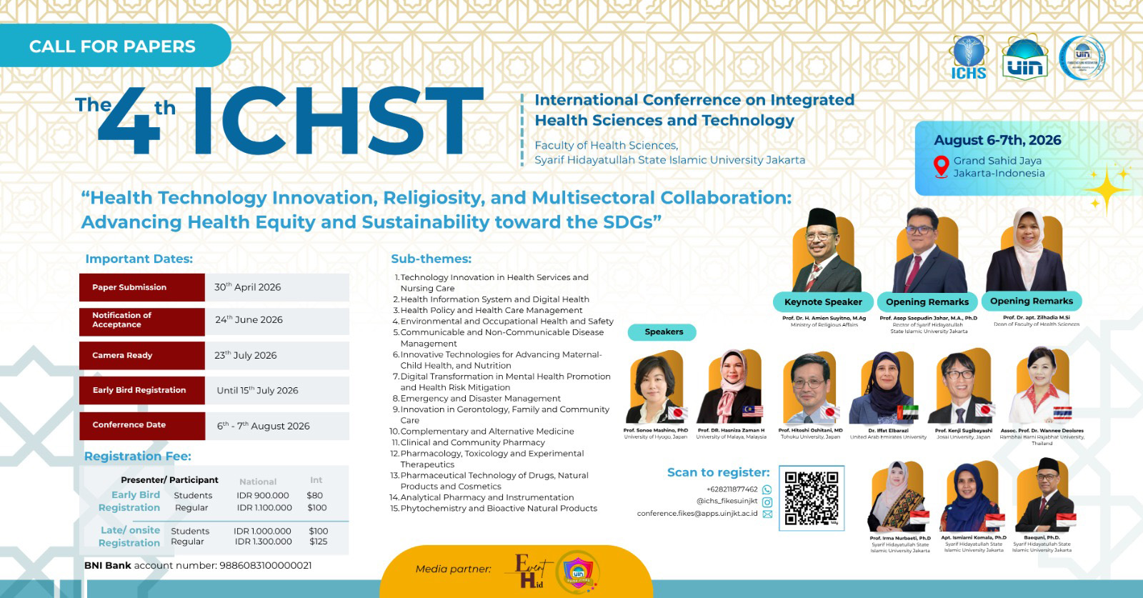 The 4th International Conference on Integrated Health Science and Technology