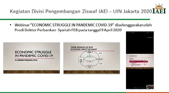 Webinar Program Doktor Perbankan Syariah ”ECONOMIC STRUGGLE IN PANDEMIC COVID-19”