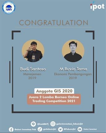 Torehan Prestasi Dua orang Kader Galeri Investasi Syariah FEB UIN Syarif Hidayatullah Jakarta