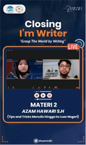 Closing I'm Writer HMPS Ekonomi Syariah