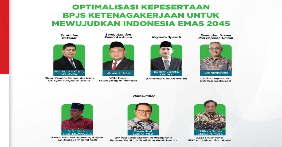 Dekan FEB UIN Jakarta Buka Diskusi Publik BPJS Ketenagakerjaan