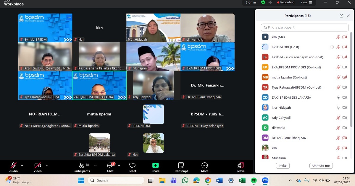 Jajaki Kerjasama Tugas Belajar, Pascasarjana FEB Gelar Rapat Dengan BPSDM Provinsi Jakarta