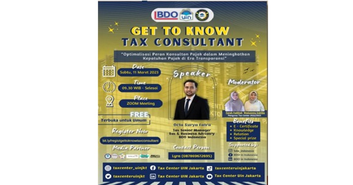 WEBINAR GET TO KNOW TAX CONSULTANT