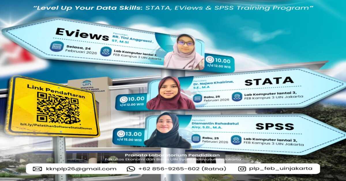 To Improve Data Testing Skills, PLP FEB UIN Jakarta Holds Statistics Training for Students