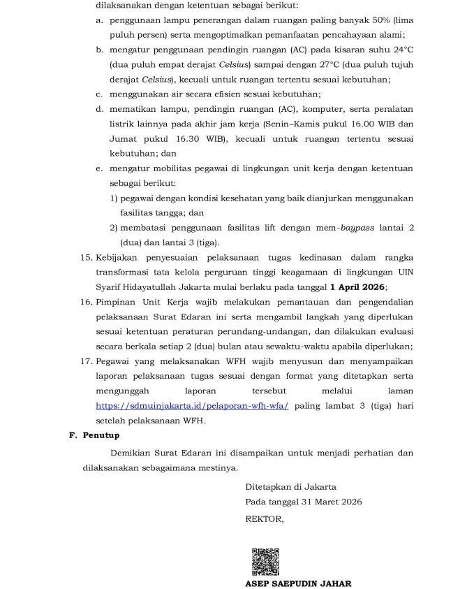 SE REKTOR 10 2026 PENYESUAIAN PELAKSANAAN TUGAS KEDINASAN_5