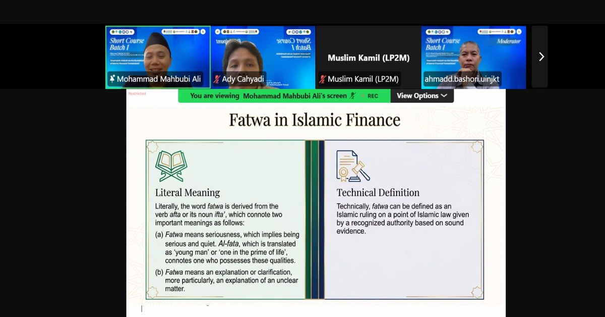 Pentingnya Moderasi dan Tata Kelola Syariah: Assoc. Prof. Dr. Mohammad Mahbubi Ali Paparkan Kerangka Otoritas Fatwa Keuangan Syariah Global pada Short Course AICIF ke 14