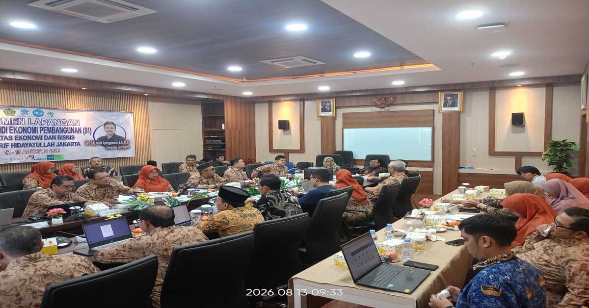 Tingkatkan Mutu Akademik Berstandar Internasional, UIN Jakarta Resmikan Pembukaan Asesmen Lapangan Akreditasi Prodi Ekonomi Pembangunan FEB Bersama LAMEMBA