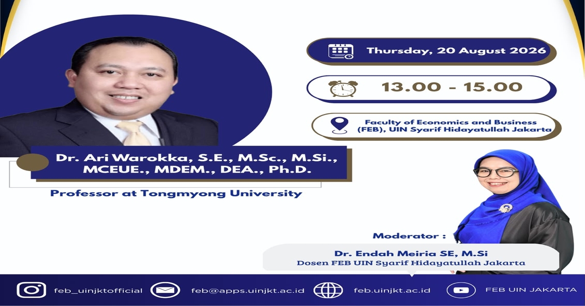 FEB UIN Jakarta Gandeng Tongmyong University Gelar Research Colloquium: Dorong Riset Civitas Akademika Tembus Publikasi Global dan Berdampak Nyata