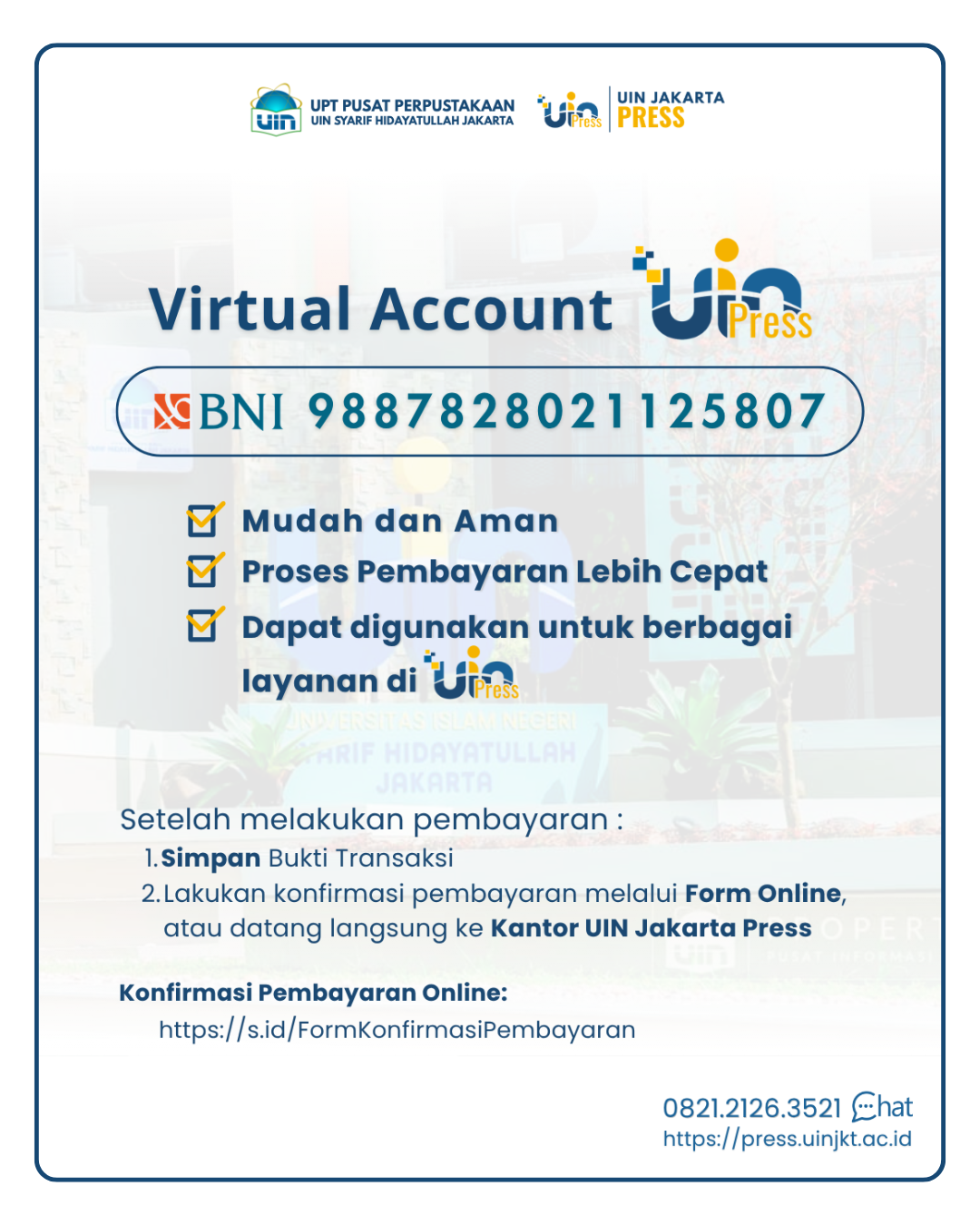 VA UIN Press - Flyer
