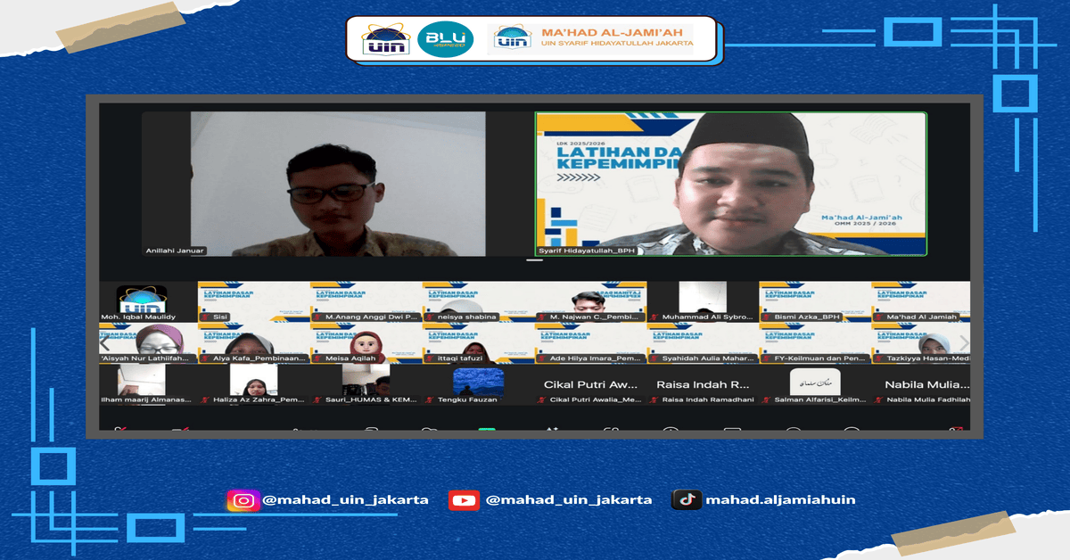 OMM Ma'had Al-Jamiah adakan Latihan Dasar Kepemimpinan untuk para Mudabbir dan Mudabbiroh