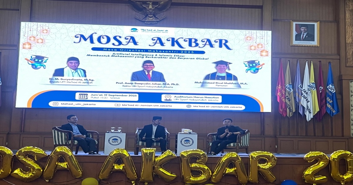 Ma’had al-Jami’ah Gandeng ALII UIN Jakarta: Diskusi Panel AI & Islamic Ethos Warnai MOSA 2025