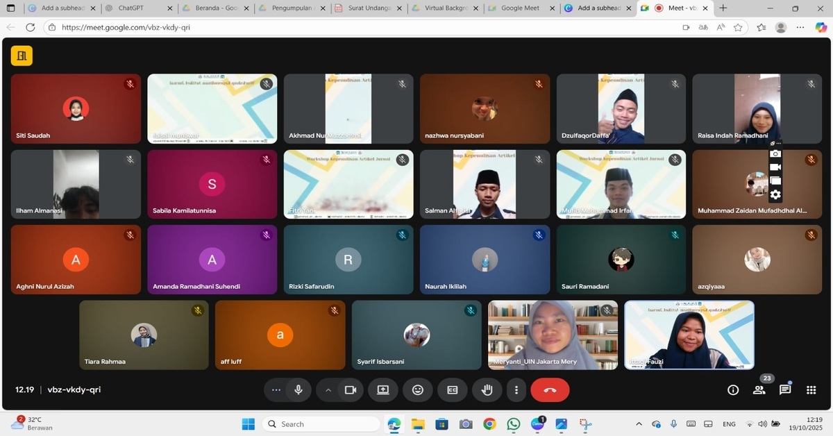 Workshop Kepenulisan Ilmiah: Menumbuhkan Budaya Literasi di Ma’had Al-Jami’ah UIN Jakarta