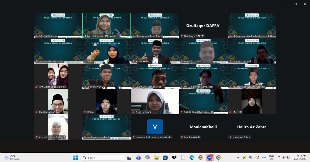 FGD Divisi Keilmuan & Pengembangan Skill Organisasi Mudabbir/Mudabbirah Ma’had Al-Jami’ah UIN Jakarta