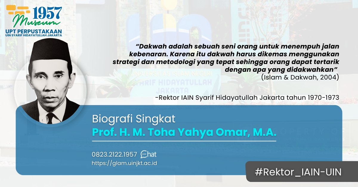 Biografi Singkat Prof. H. M. Toha Yahya Omar, M.A.