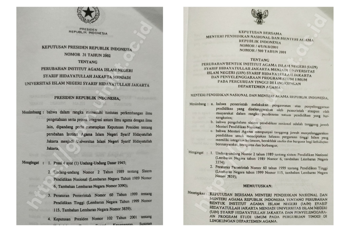 SKB 2 Menteri IAIN-UIN Jakarta