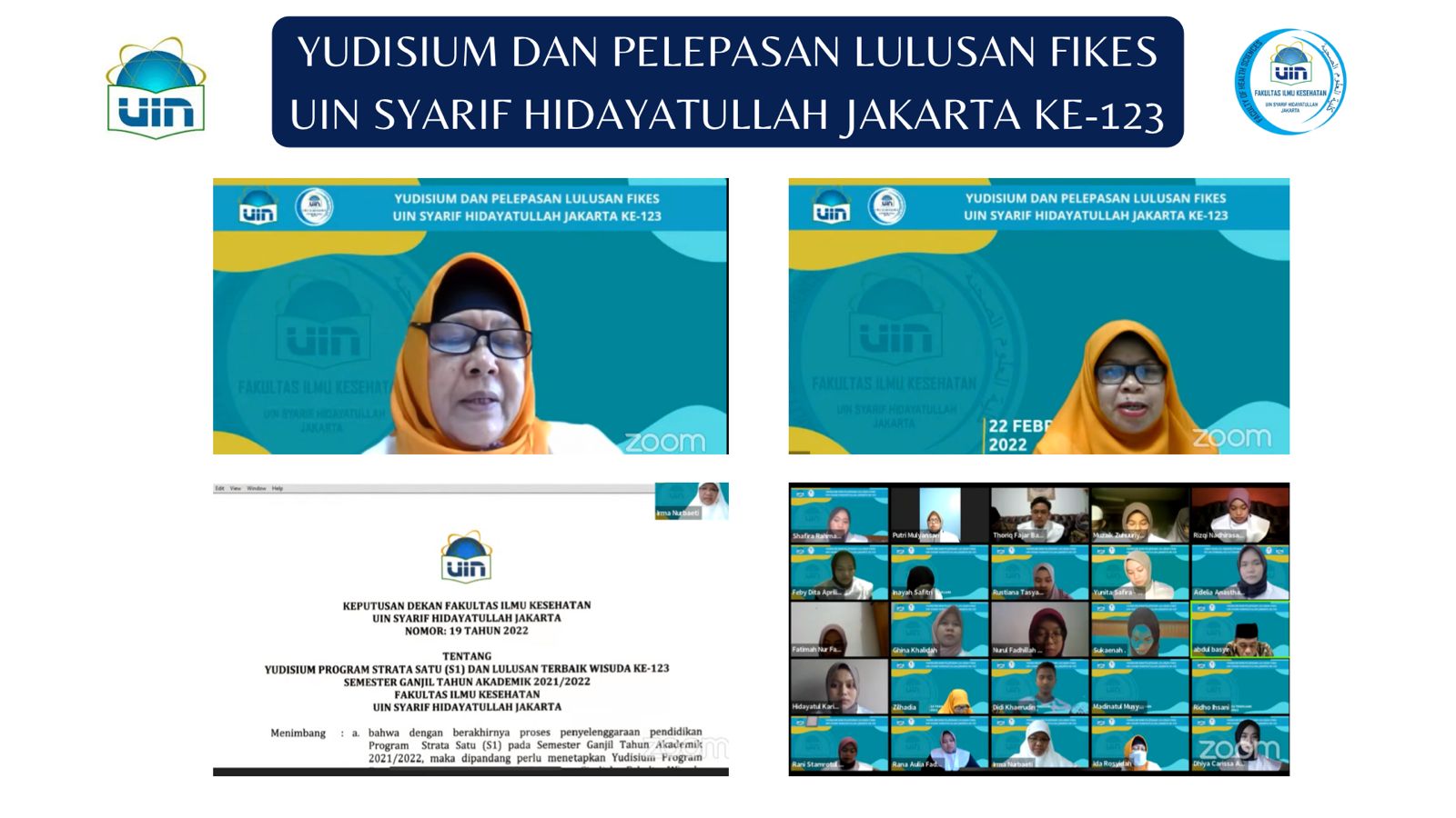 Yudisium dan Pelepasan Wisuda Fikes UIN Jakarta yang ke-123