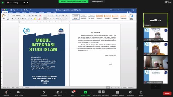 Fikes Selenggarakan Pelatihan Fasilitator Mata Kuliah Studi Islam – Inteprofesional Education